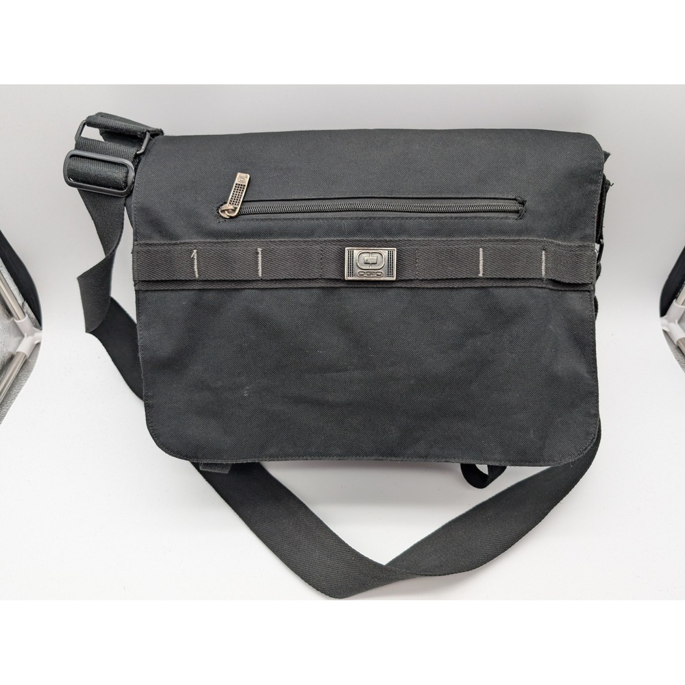 OGIO Messenger Bag Black Canvas Laptop Crossbody Shoulder Bag Travel Work